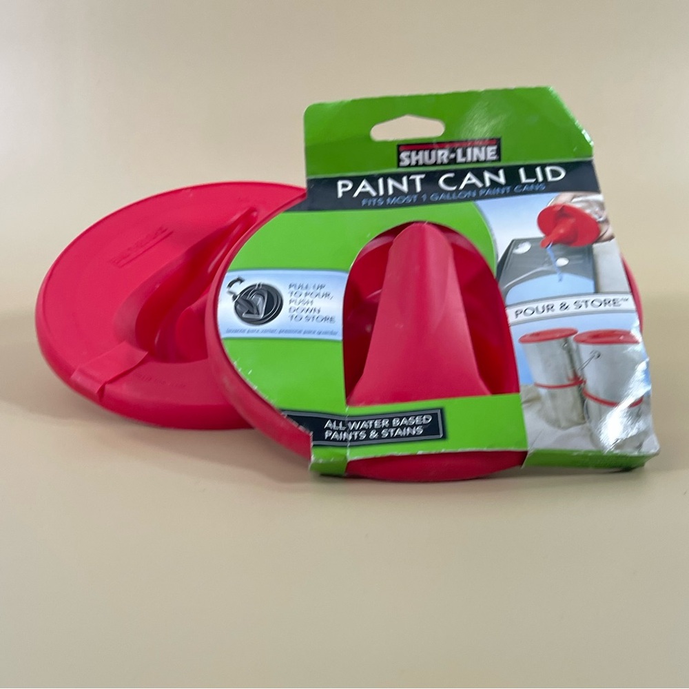Shur-Line  2- Red Pour & Store Paint Can Lid